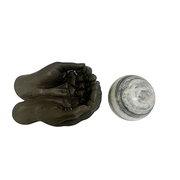 Kheops Ceramic Hands Holding Figurine Stone Marble - Picture 2 of 6